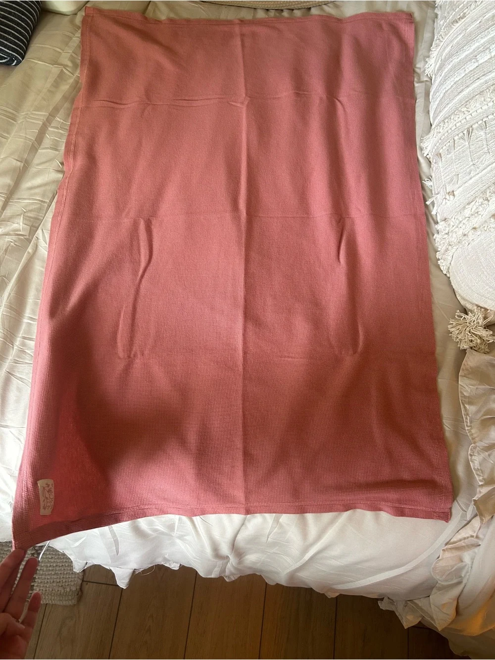 Carter’s - baby waffle knit blanket in soft rose pink
